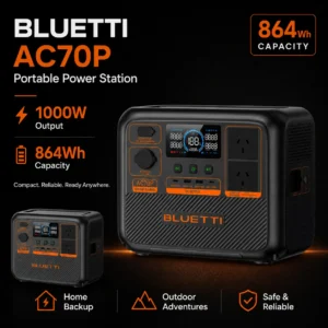 BLUETTI AC70P Portable Power Station | 1000W 864Wh
