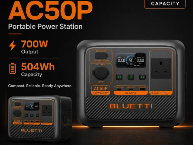 محطة الطاقة المحمولة بلوّتي AC50P | 700 واط | 504 واط ساعة