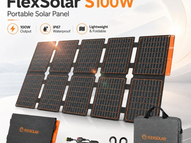 لوح طاقة شمسية محمول FlexSolar S100W بقدرة 100 واط