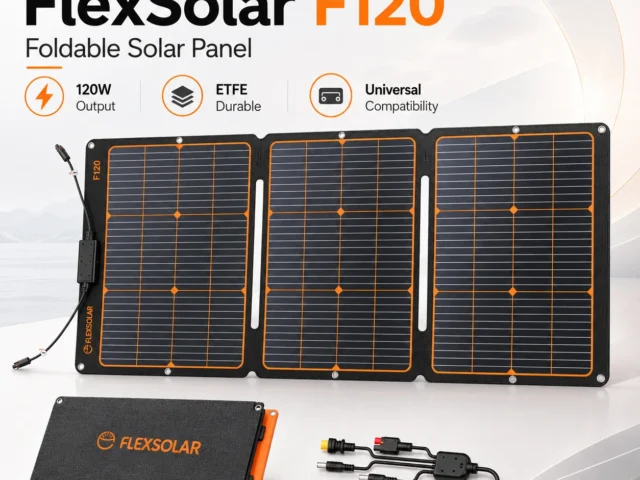 لوح طاقة شمسية محمول FlexSolar F120 بقدرة 120 واط