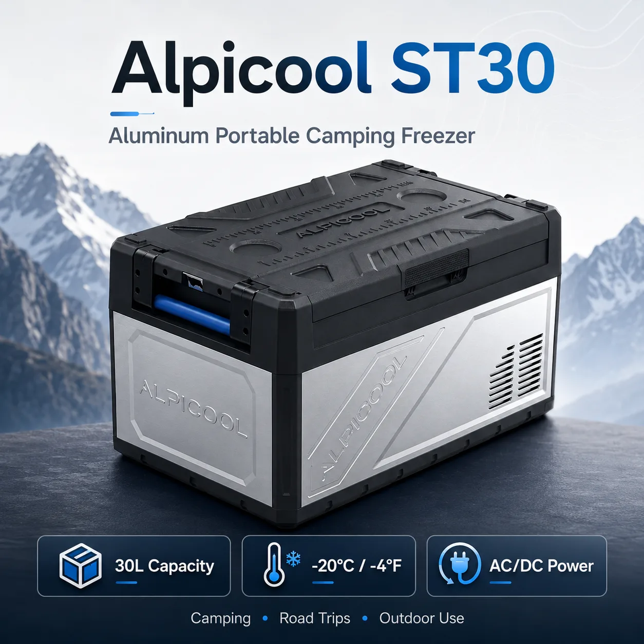 Alpicool ST30 Aluminum Portable Camping Freezer