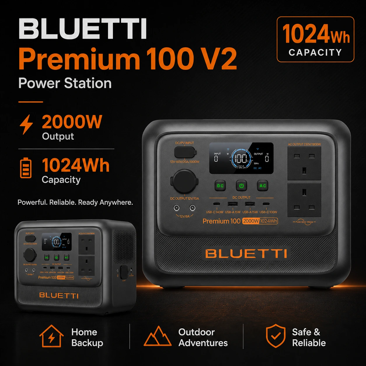 Bluetti Premium 100 V2 Power Station