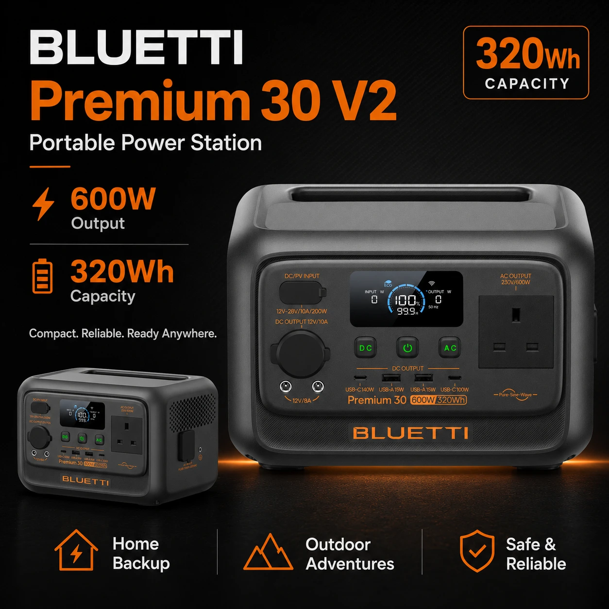 Bluetti Premium 30 V2 Portable Power Station