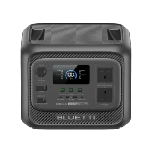 BLUETTI Elite 300 portable power station, front and top view
